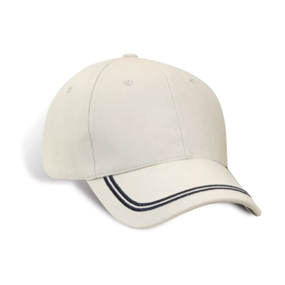 Concord Cap w/2 Rows Embroidery On Peak