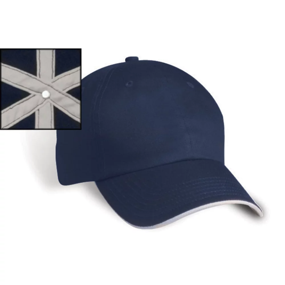 Riga Contrasting Sandwich Peak Cap