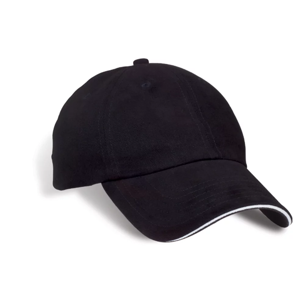 Casquette de luxe Birmingham non structurée avec visière contrastante.