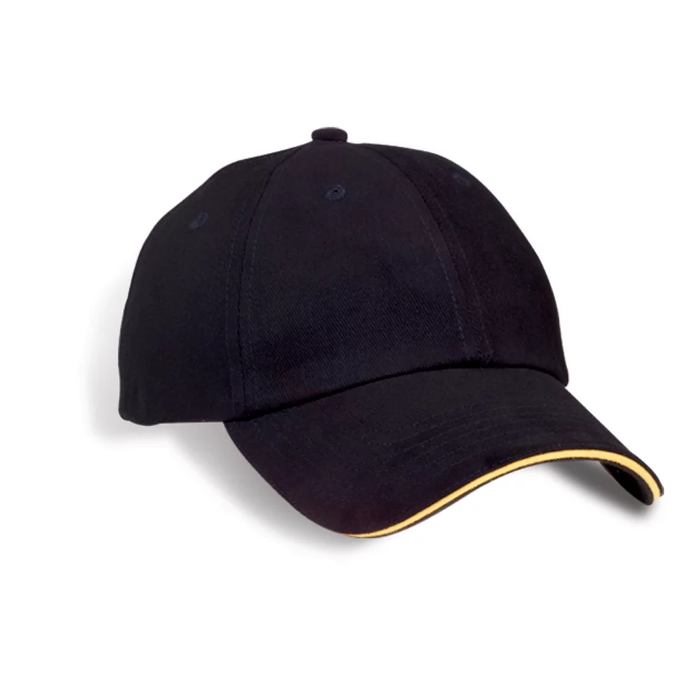 Casquette de luxe Birmingham non structurée avec visière contrastante.