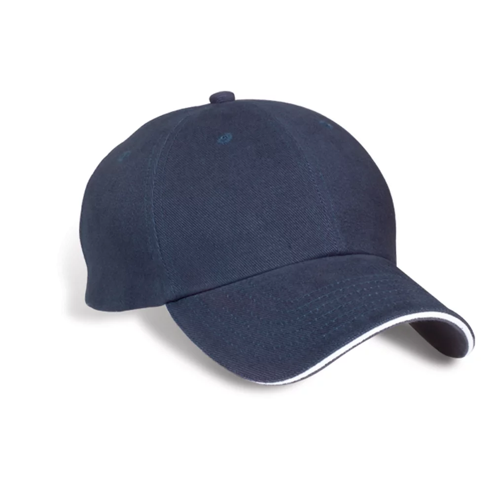 Casquette de luxe Birmingham non structurée avec visière contrastante.