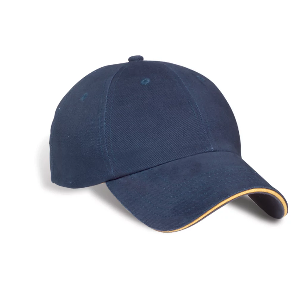 Casquette de luxe Birmingham non structurée avec visière contrastante.