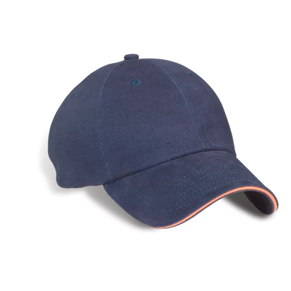 Casquette de luxe Birmingham non structurée avec visière contrastante.