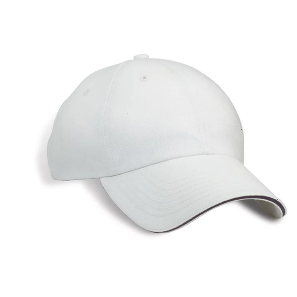 Casquette de luxe Birmingham non structurée avec visière contrastante.