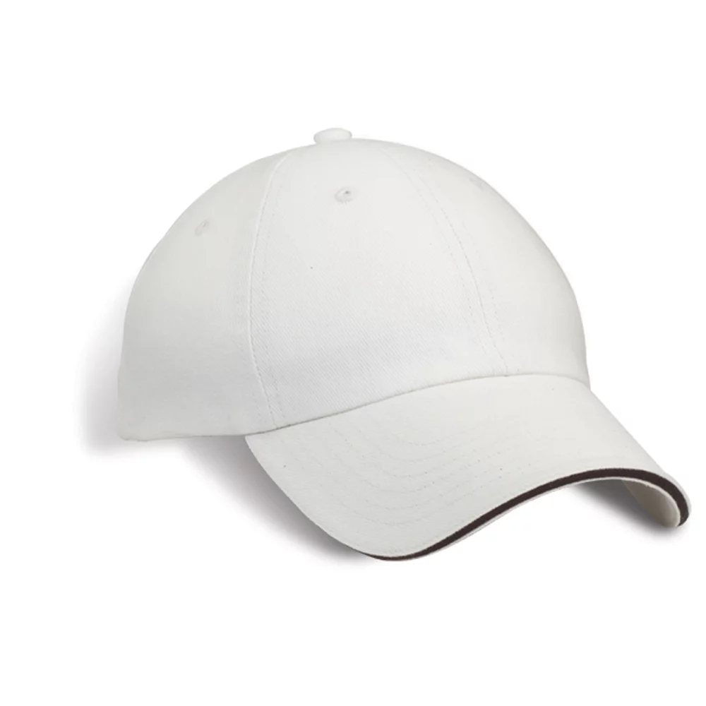 Casquette de luxe Birmingham non structurée avec visière contrastante.