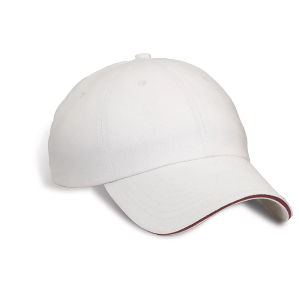 Casquette de luxe Birmingham non structurée avec visière contrastante.