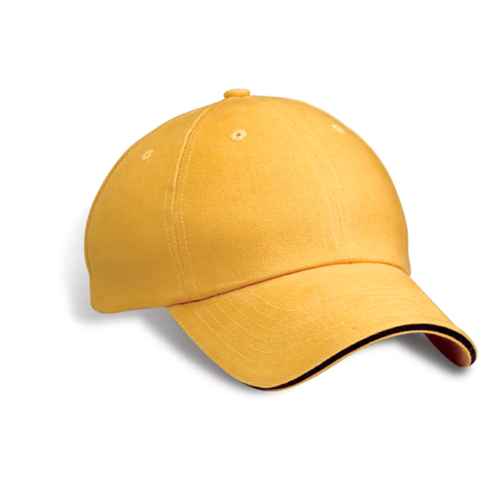 Casquette de luxe Birmingham non structurée avec visière contrastante.