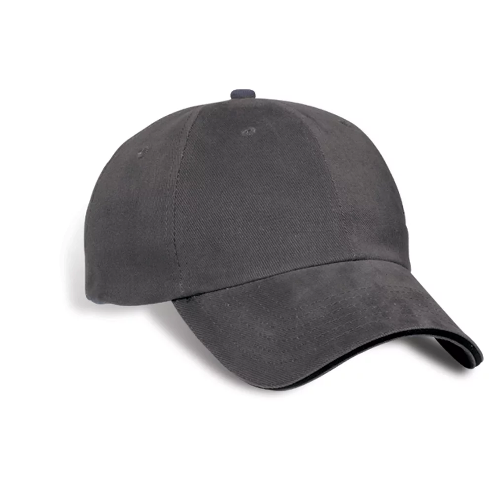 Casquette de luxe Birmingham non structurée avec visière contrastante.