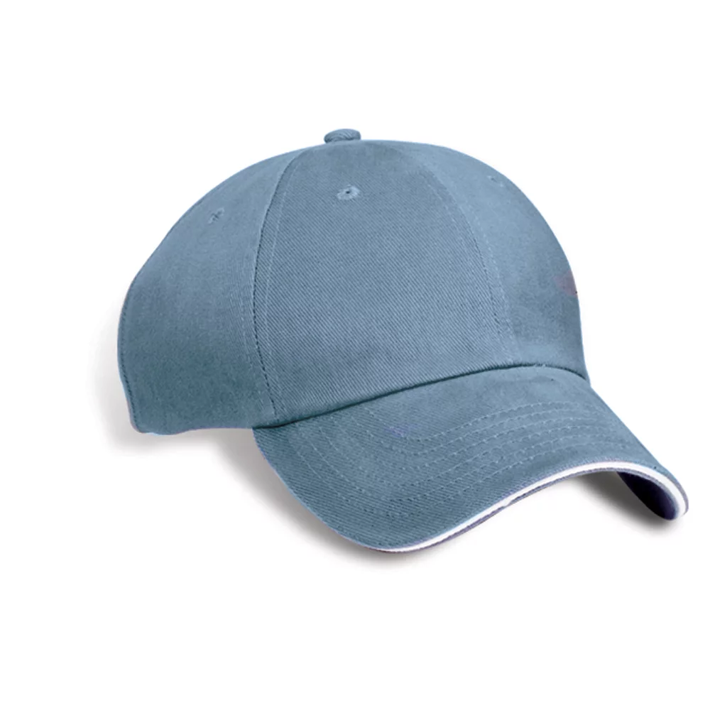 Casquette de luxe Birmingham non structurée avec visière contrastante.