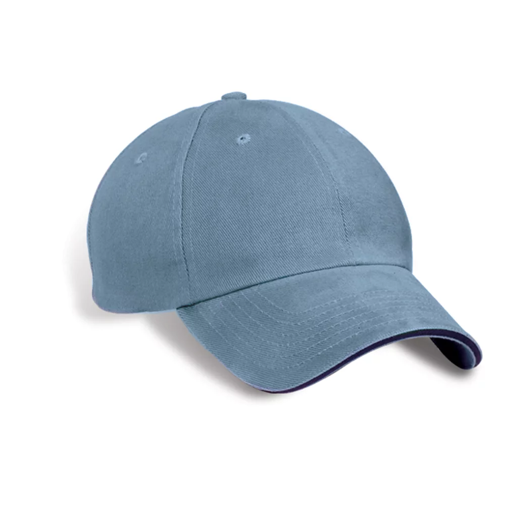 Casquette de luxe Birmingham non structurée avec visière contrastante.