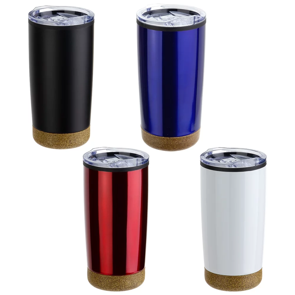 Gobelet en acier inoxydable/polypropylène de 20 oz de York avec base en liège