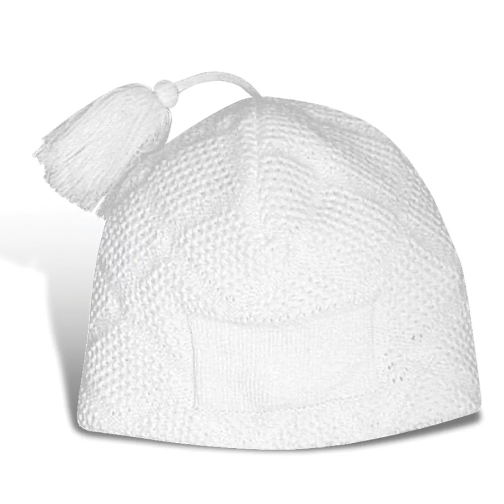 Bonnet tricoté en diamant Orel Pom Pom