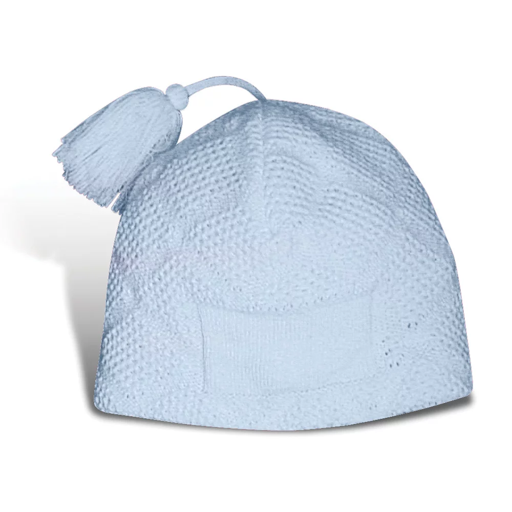 Bonnet tricoté en diamant Orel Pom Pom