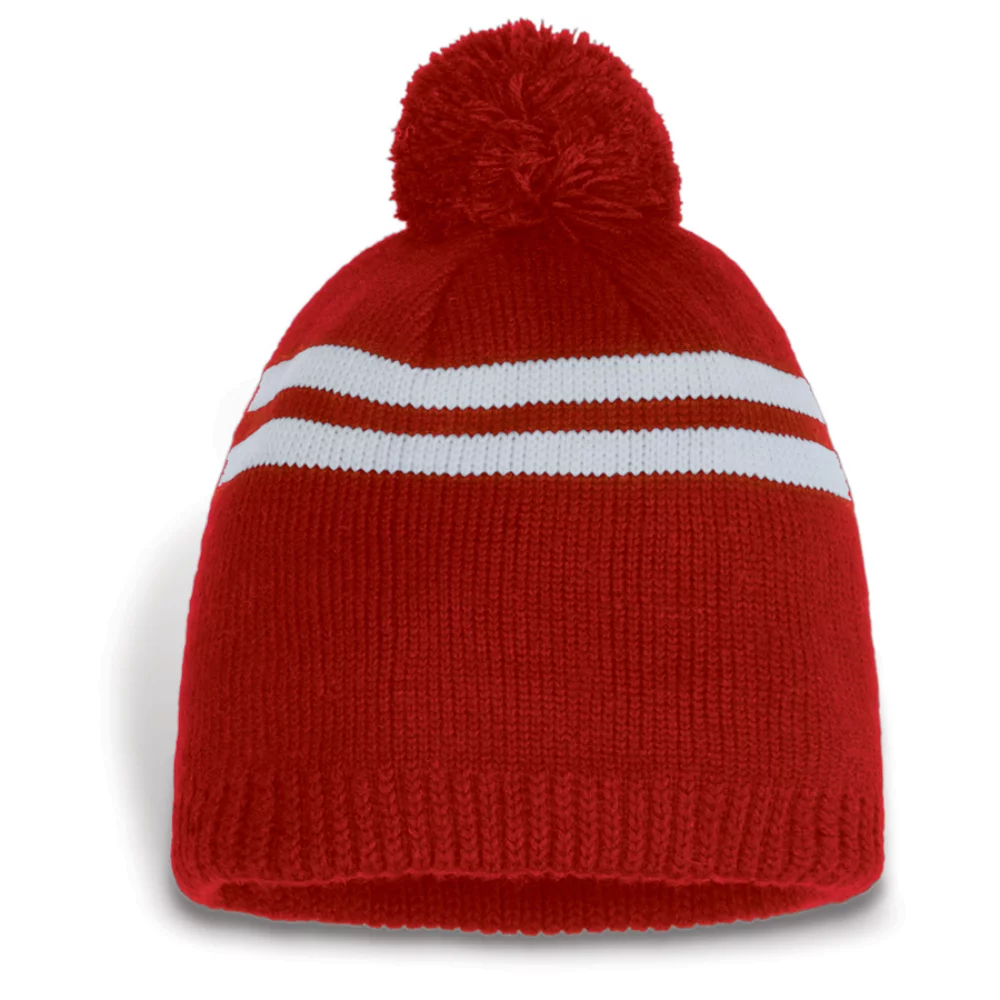 Bonnet à double rayures Ramea avec pompon