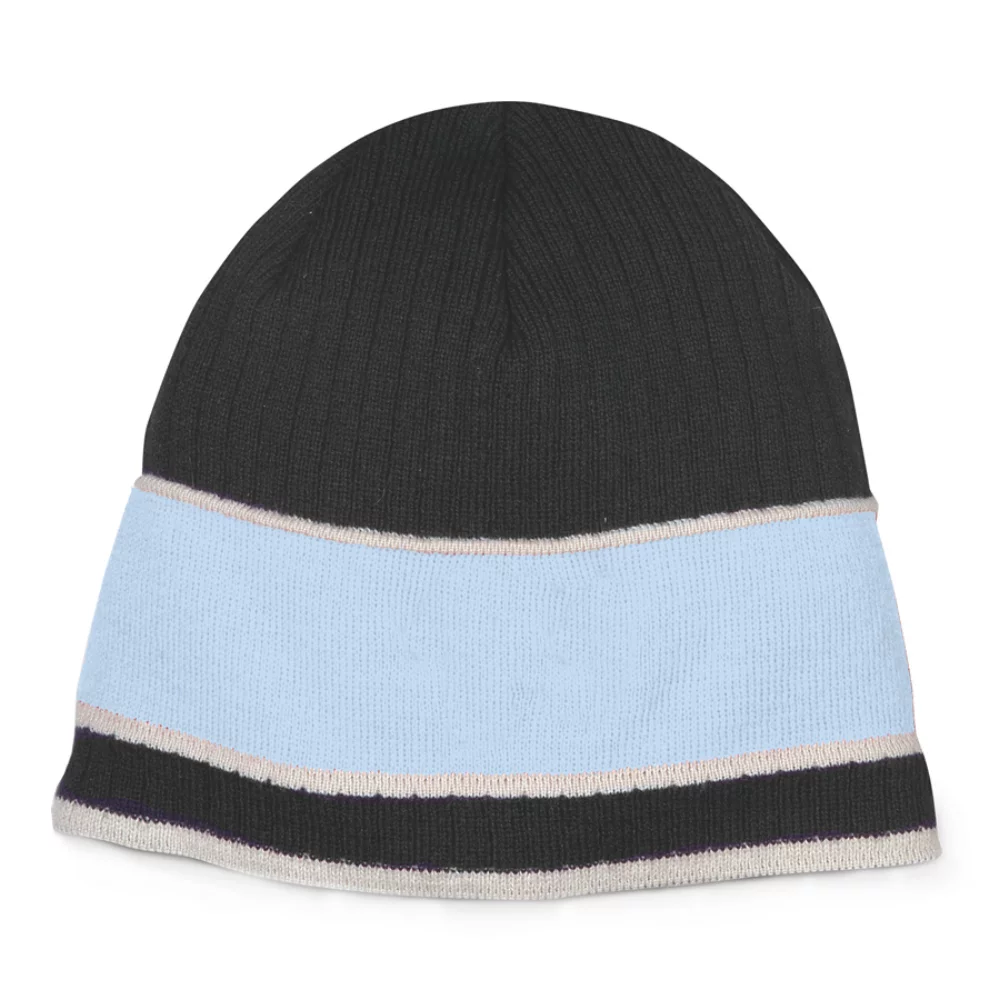Bonnet Levi avec 3 rayures contrastantes et doublure en micro-polaire.
