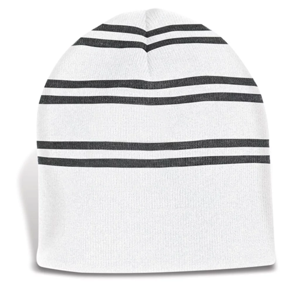 Bonnet à rayures en tricot simple de Varsovie