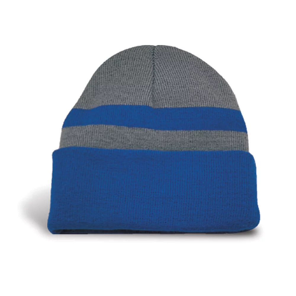 Tuque Charlo bicolore avec revers et étiquette Tee Beanie.