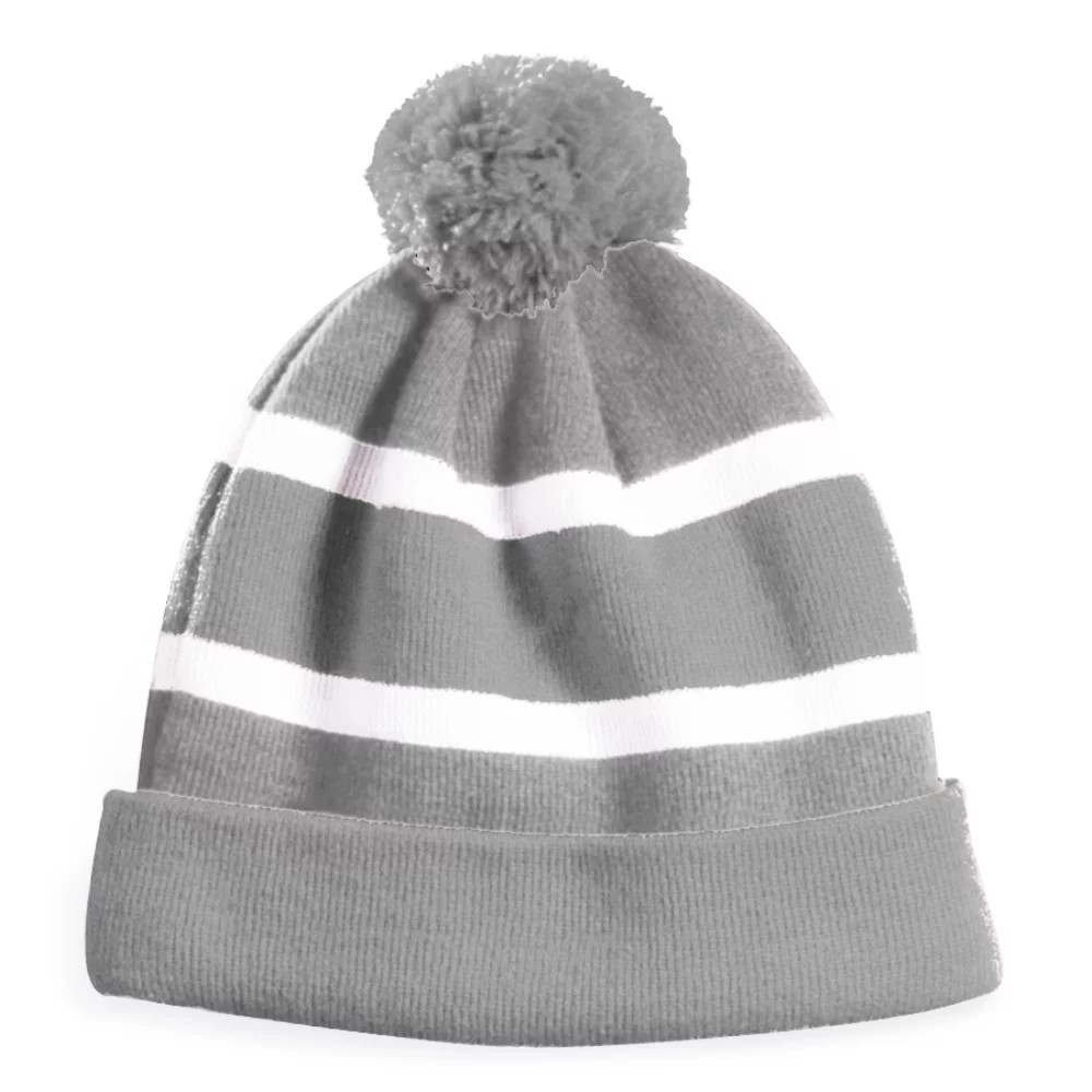 Bonnet Edmundston avec doublure en micro-polaire, revers et pompon.