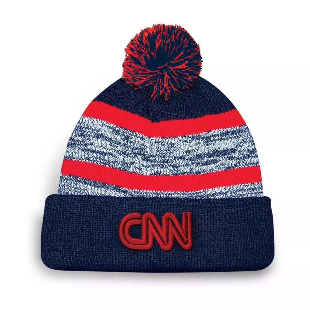 Bonavista Bonnet Rayé avec Pompon de Couleur Contrastante
