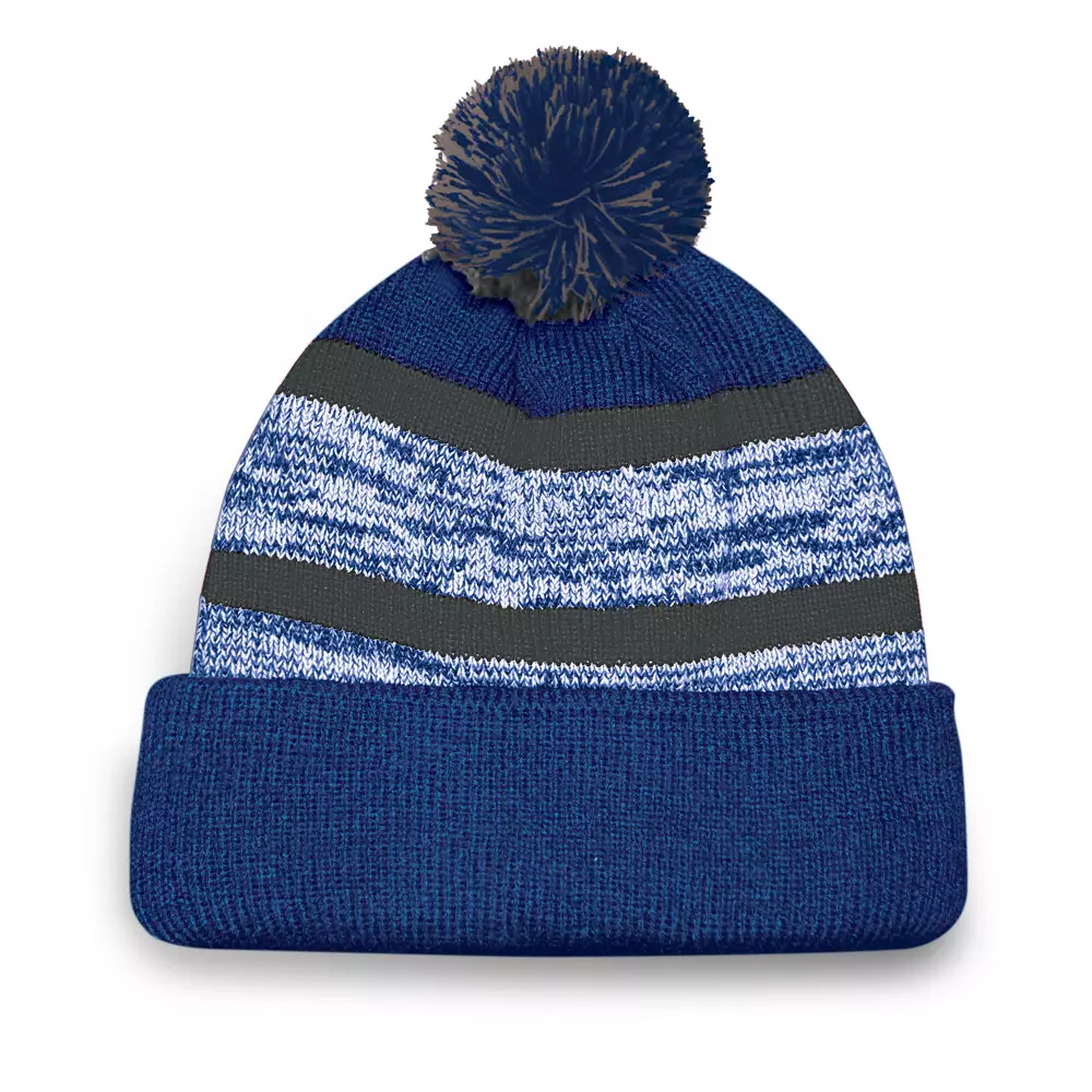Bonavista Bonnet Rayé avec Pompon de Couleur Contrastante