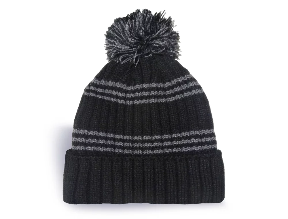 Tuque en tricot côtelé Fairbanks avec rayures