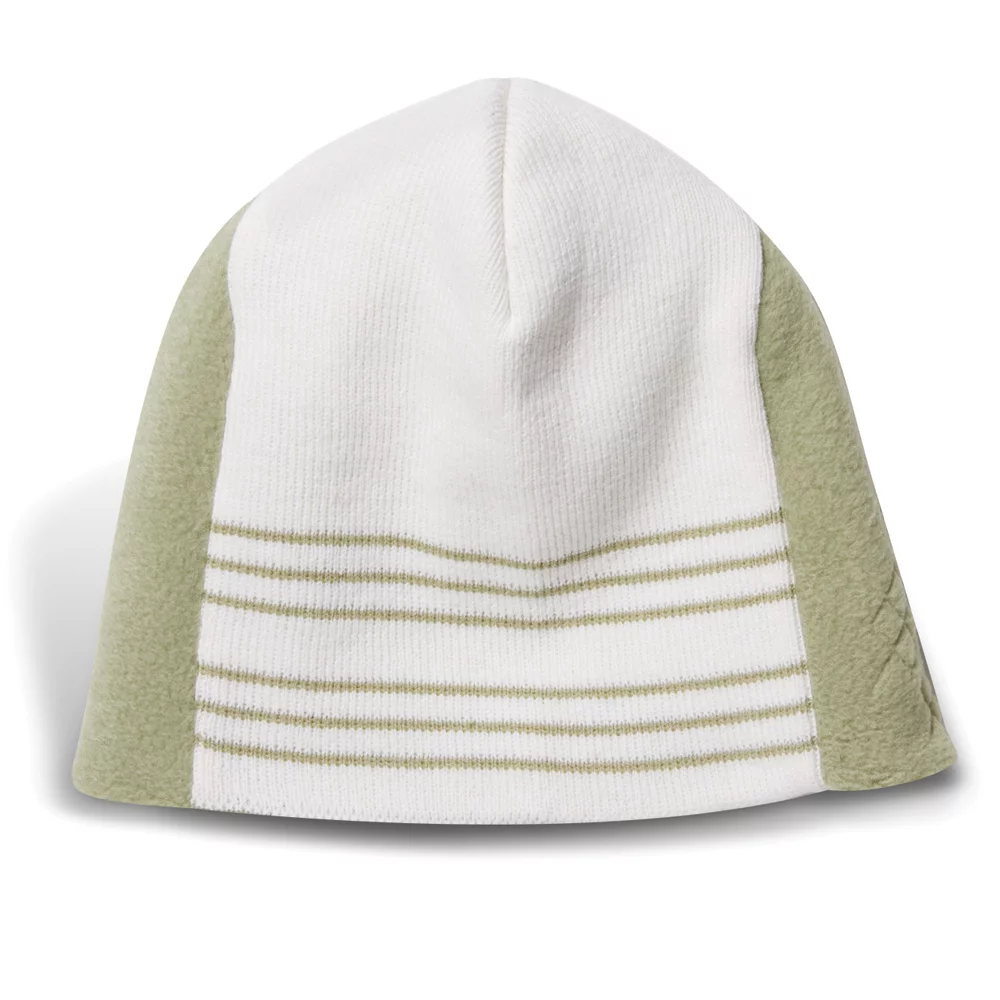 Bonnet en tricot fin avec inserts en polaire polaire incurvée et motif losange