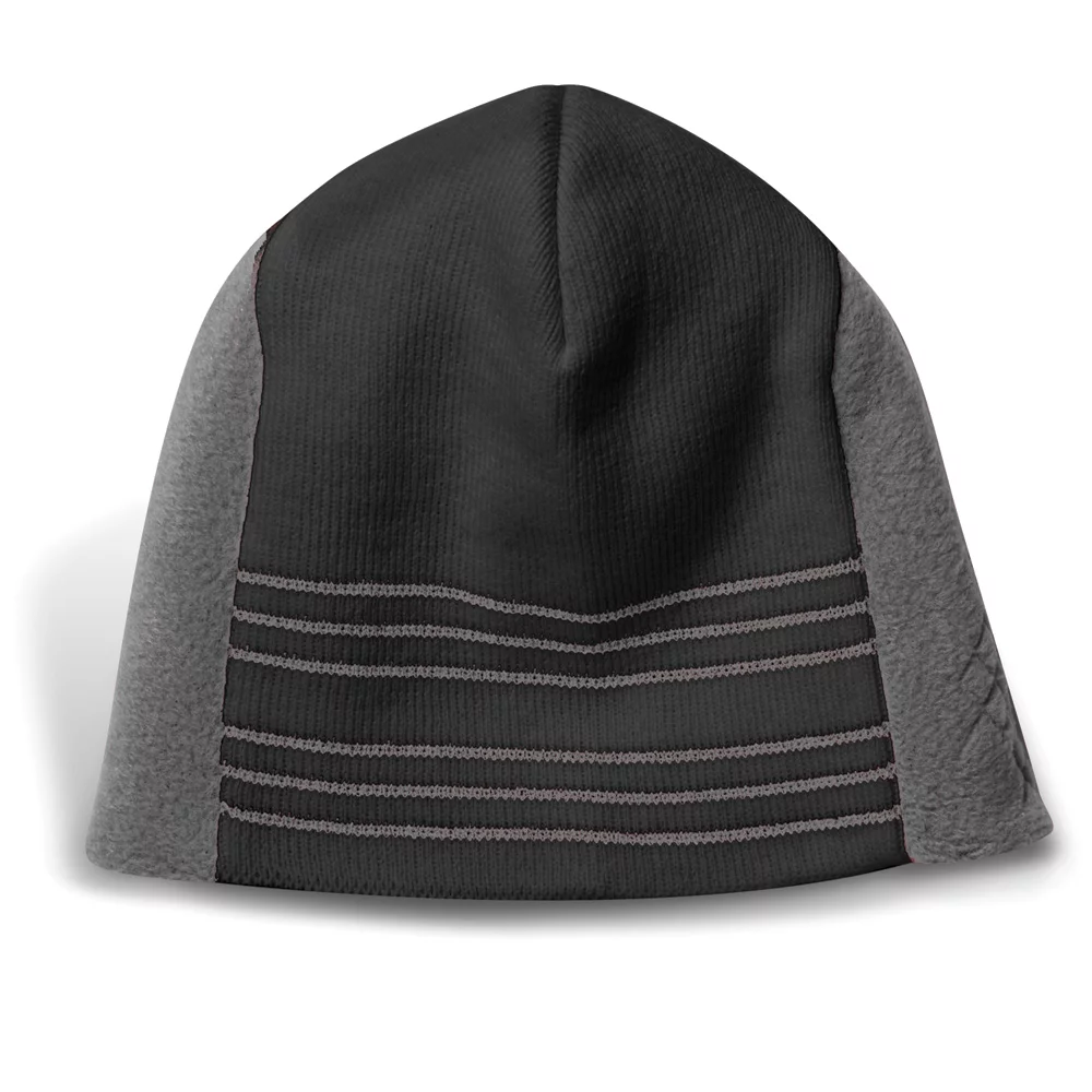 Bonnet en tricot fin avec inserts en polaire polaire incurvée et motif losange