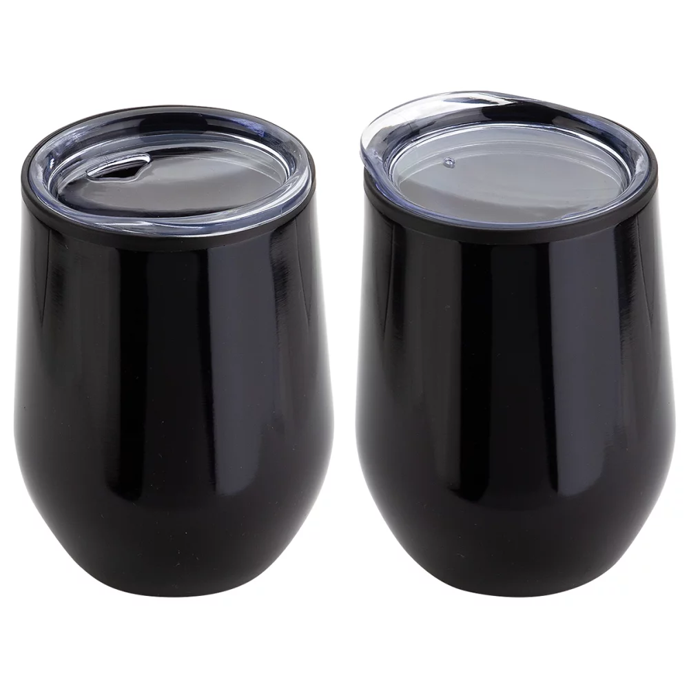 Onyx 12 oz Stainless Steel/Polypropylene Wine Goblet