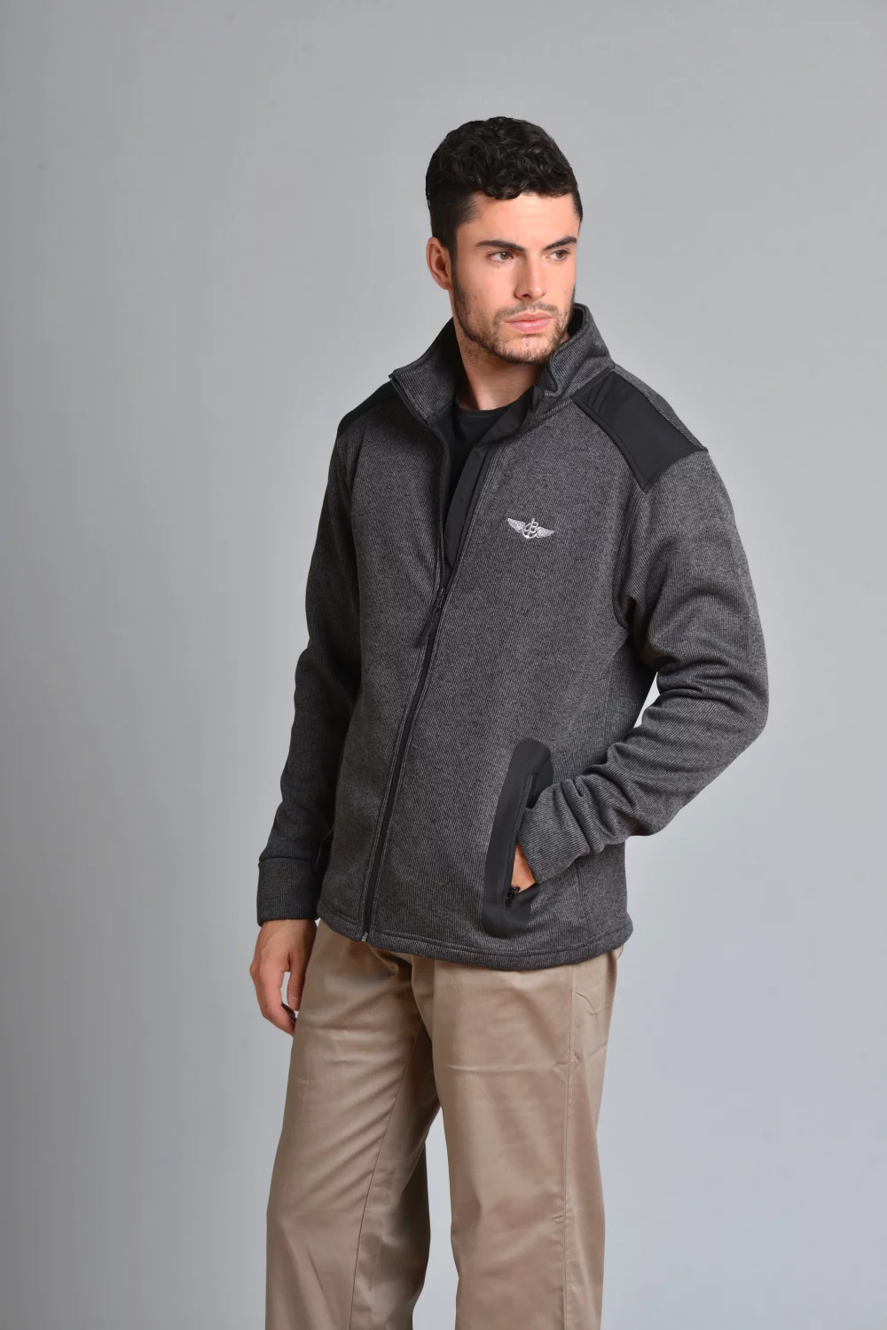 Men's Rochester Full Zip Sweater w/Microfleece Lining