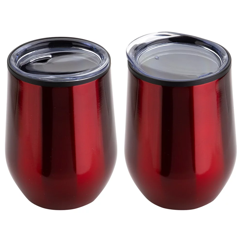 Onyx 12 oz Stainless Steel/Polypropylene Wine Goblet
