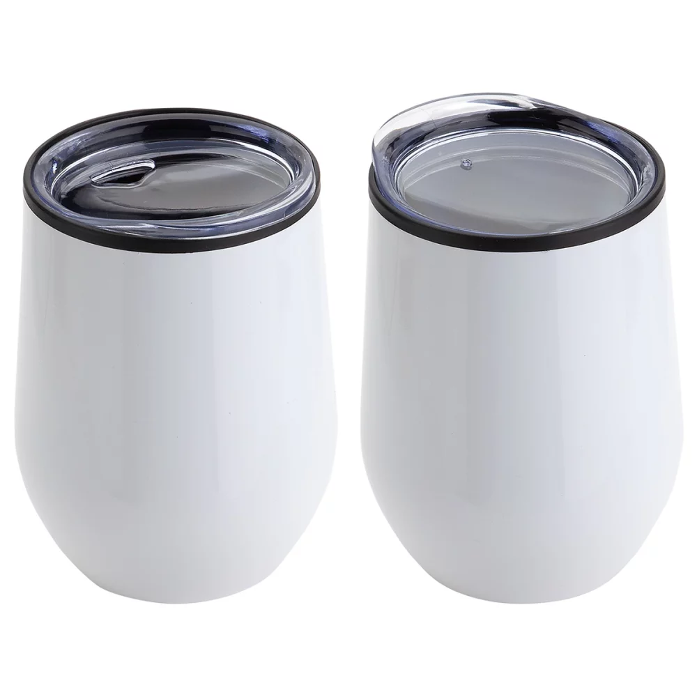 Onyx 12 oz Stainless Steel/Polypropylene Wine Goblet