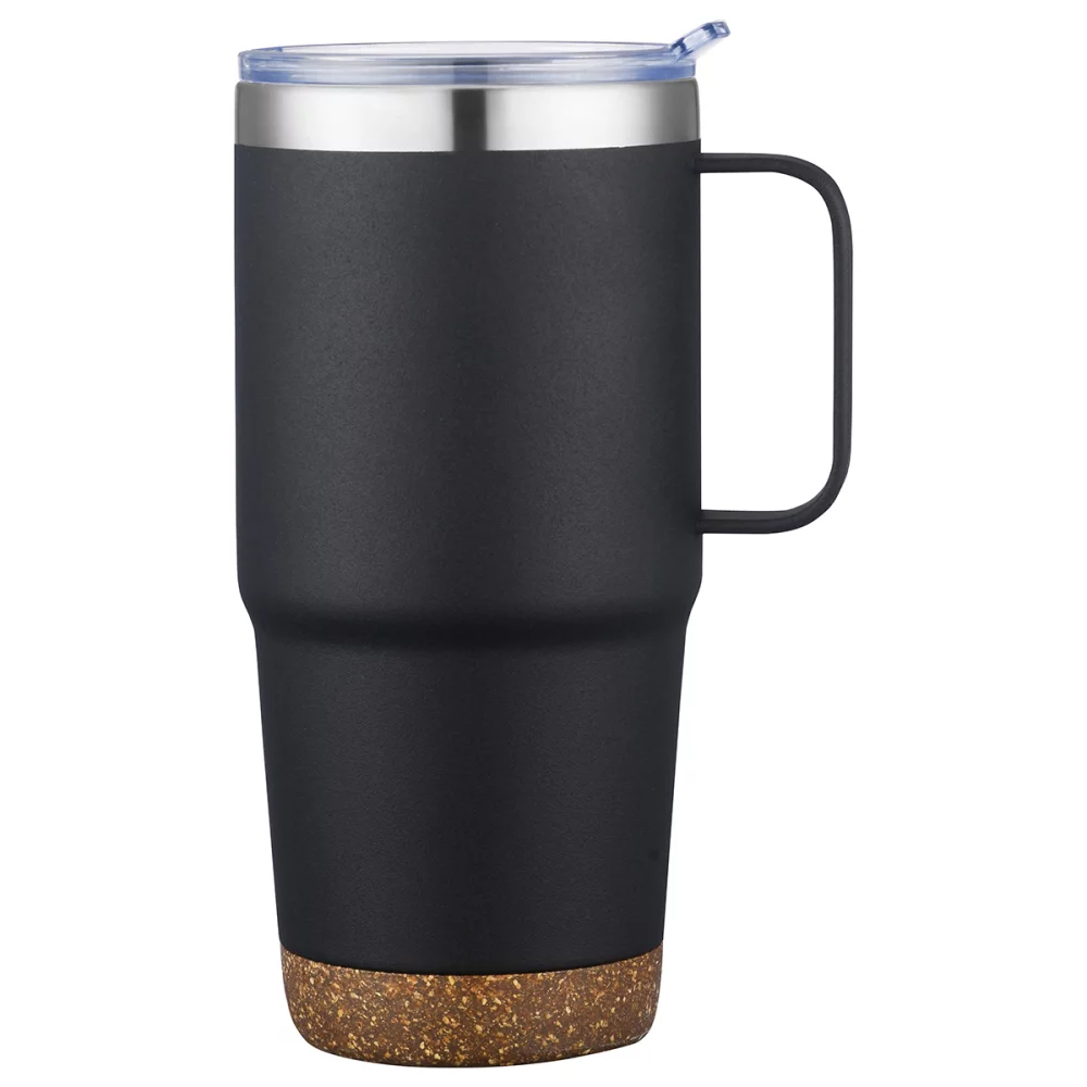 Mug de voyage isolé sous vide Cortina de 24 oz avec base en liège