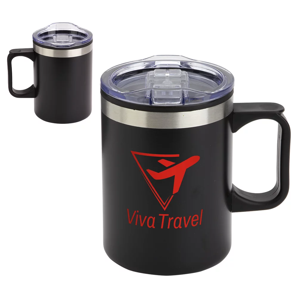 Mug Zara en acier inoxydable/polypropylène de 14 oz