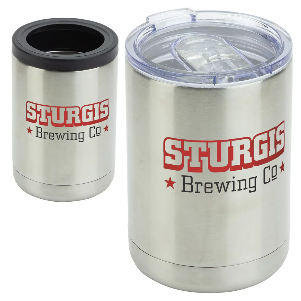 Coventry 12 oz Vacuum Insulated Stainless Steel Tumbler + Can Cooler