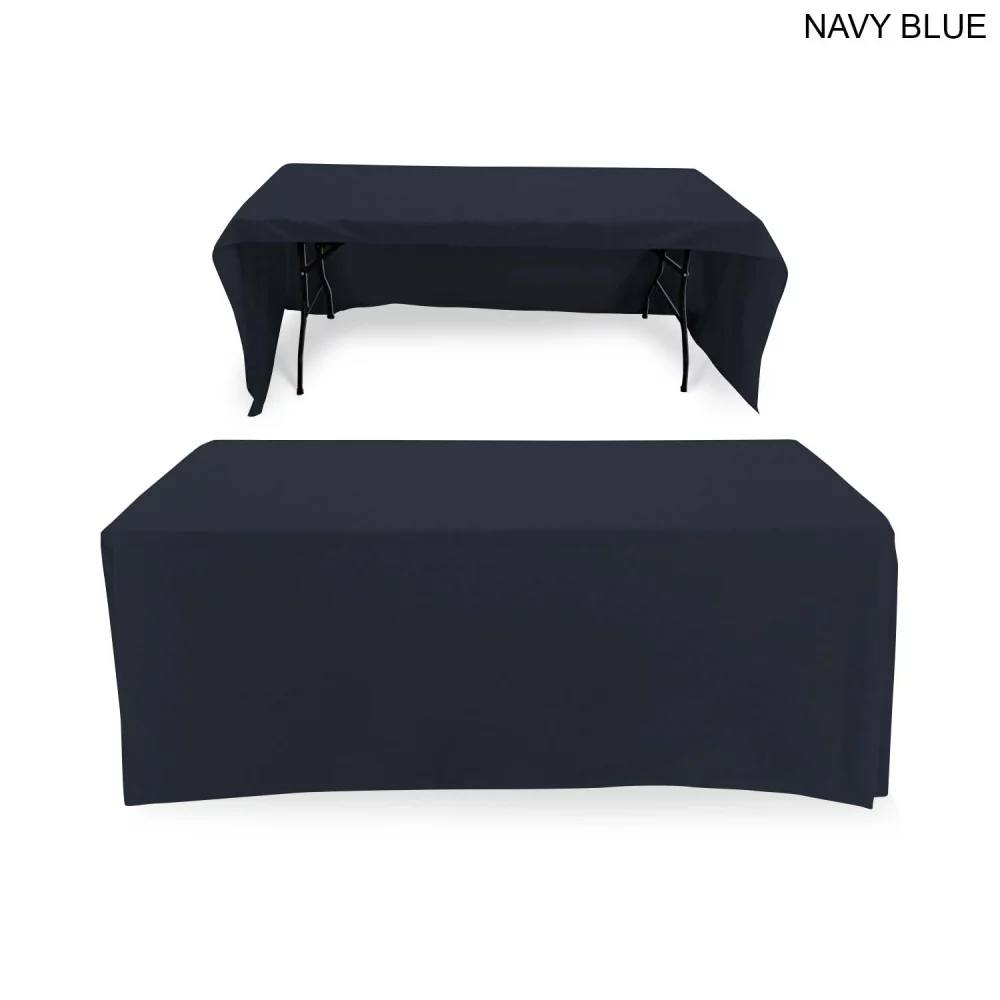 72 Hr Fast Ship - Polycotton Twill Table Throw for 6' Table, Drape style, 3 sided, Open Back