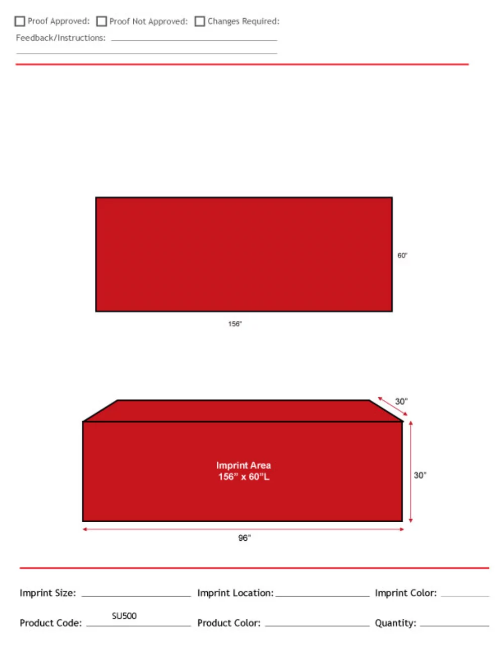Sublimated Table Cloth for 8' Table, Drape Style, 3 sided, Open Back