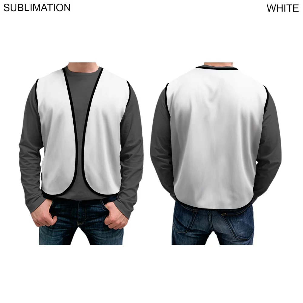 Personalized Domestic Made Poplin Vest, Sublimated, Uniform, Volunteer, Safety Vest