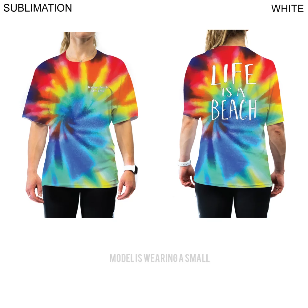 Sublimated Unisex T-Shirt with Tie Dye Background, NO SETUP CHARGE