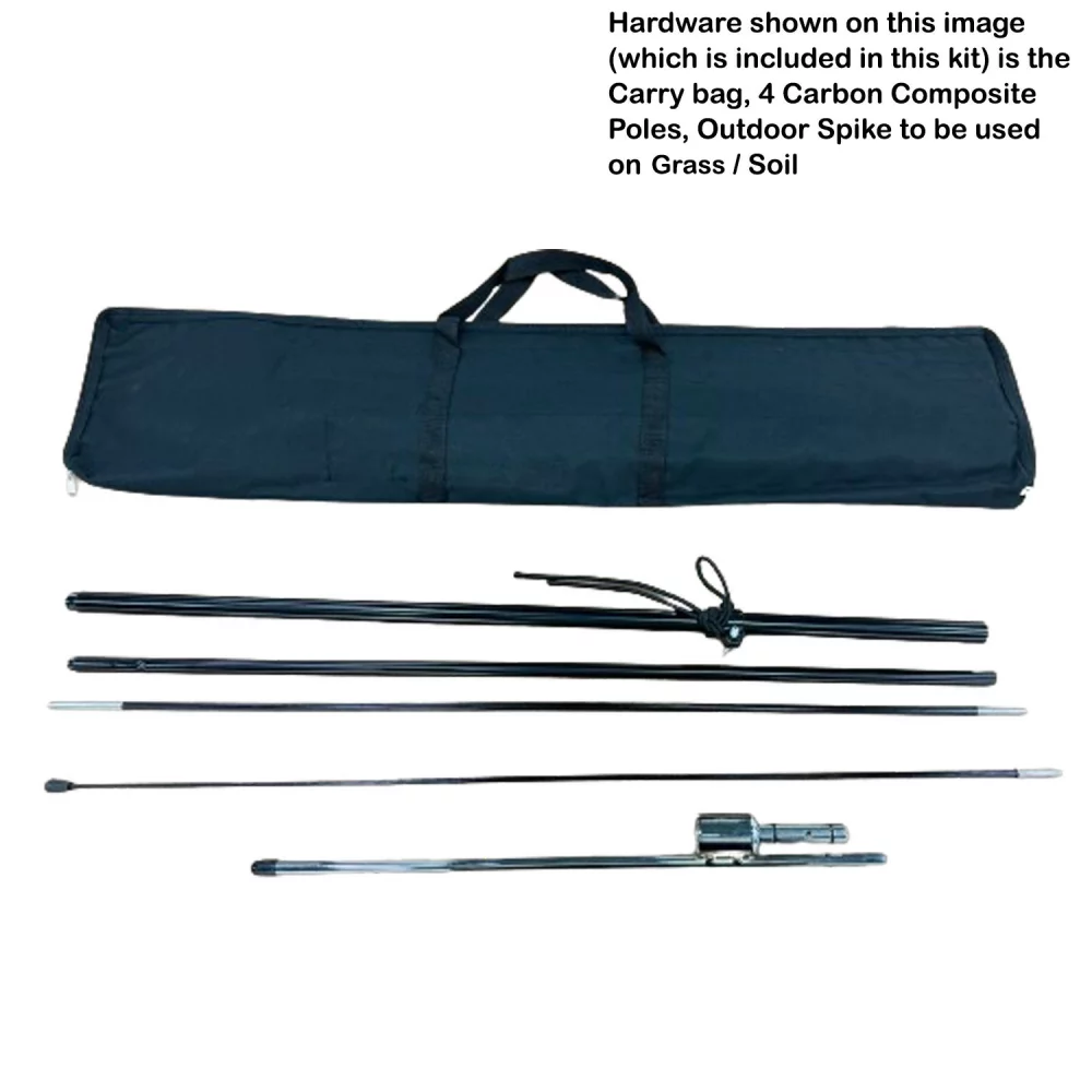 10' Small Feather Flag Kit, Single Side, Hardware Only