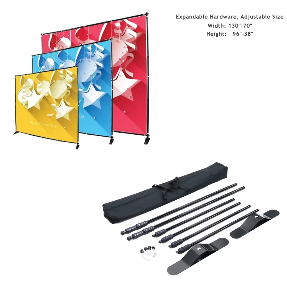 24Hr Express Ship- Tradeshow Booth Package 8' Expanding Display and 6' Sublimated PREMIUM Tablecloth