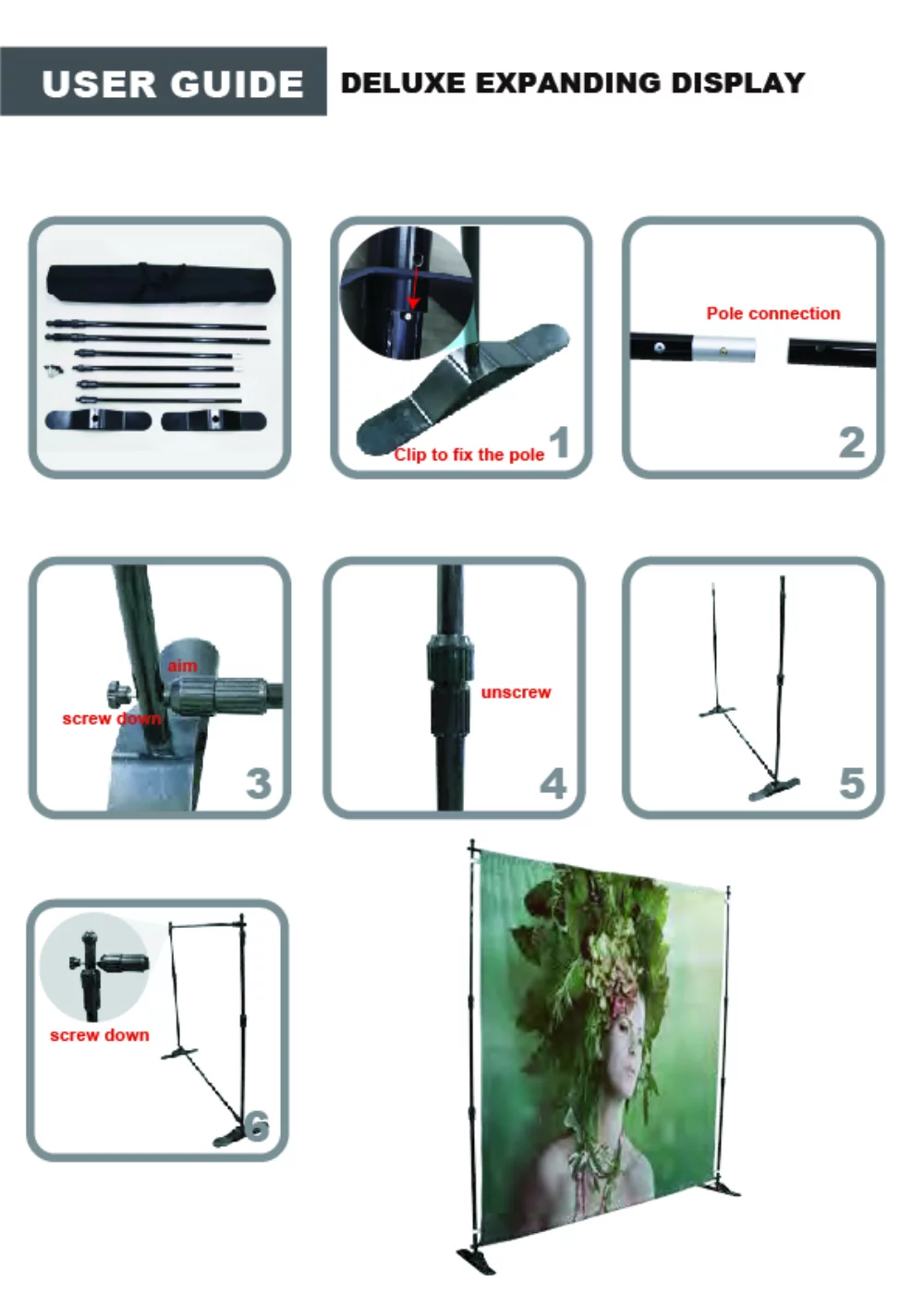 24Hr Express Ship- Tradeshow Booth Package 8' Expanding Display and 6' Sublimated PREMIUM Tablecloth