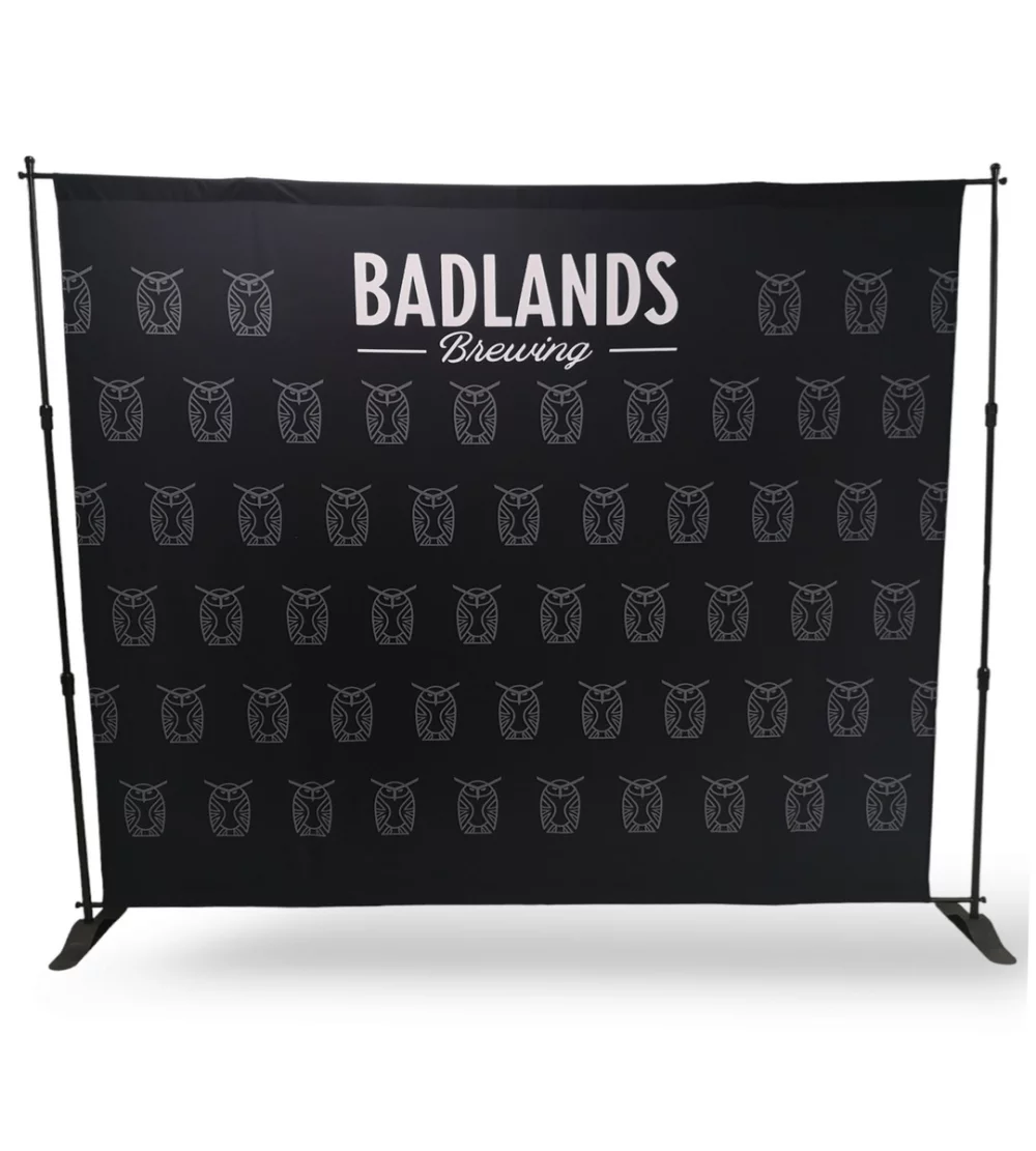 Tradeshow Booth Package Deluxe, 10' Expanding Display and 8' Sublimated PREMIUM Tablecloth