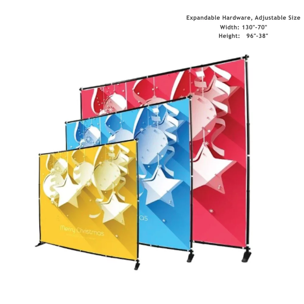 Tradeshow Booth Package Deluxe, 10' Expanding Display and 8' Sublimated PREMIUM Tablecloth