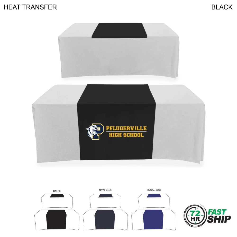 72 Hr Fast Ship - Polycotton Twill Table Runner, 30x60, Covers Front and Top of the table