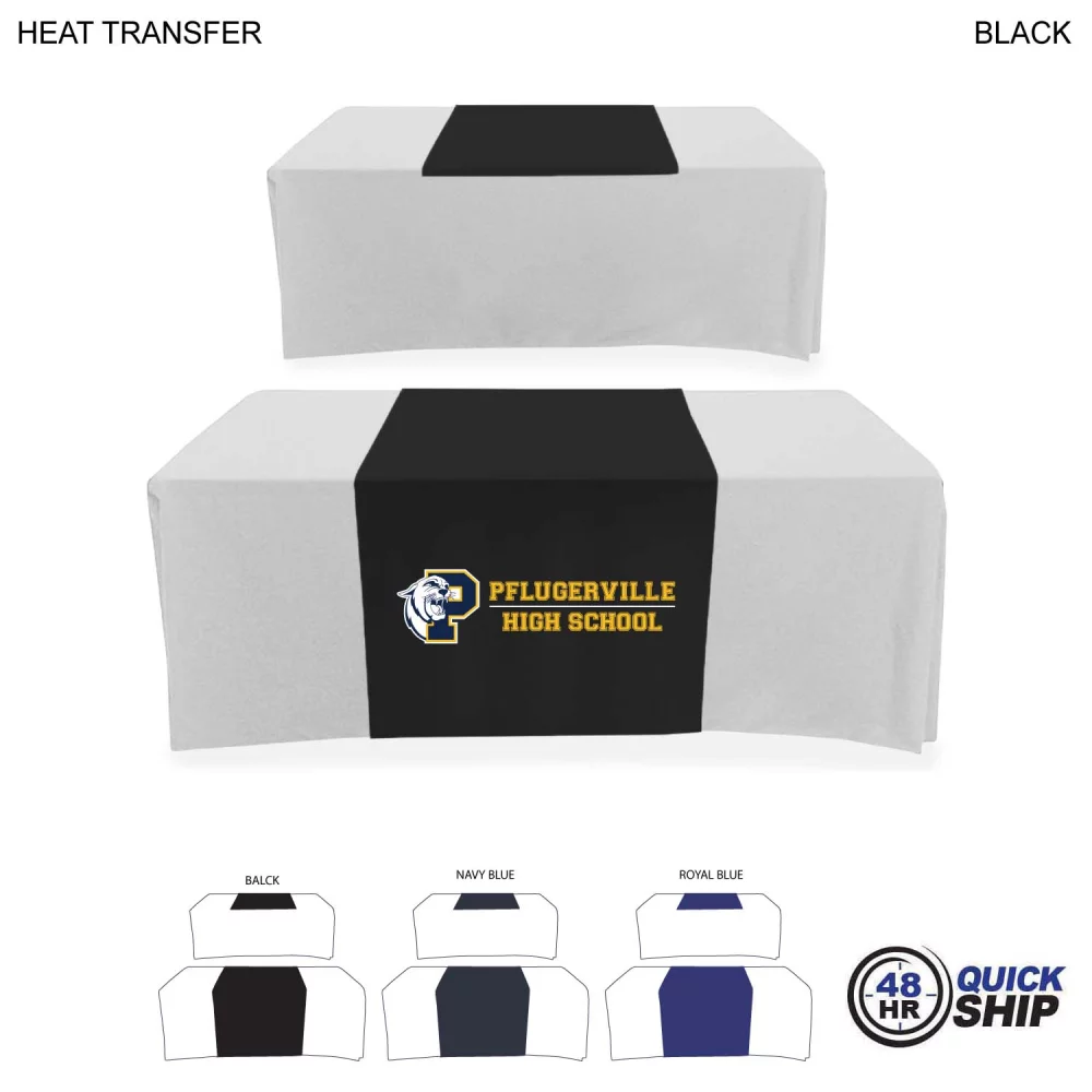 48 Hr Quick Ship - Polycotton Twill Table Runner, 30x60, Covers Front and Top of the table