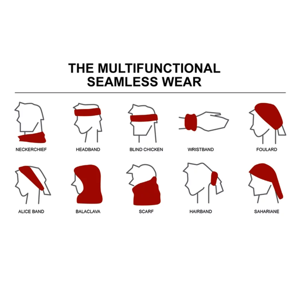 Cache-cou tubulaire multifonction sublimé fabriqué domestiquement, bandana Fandana.