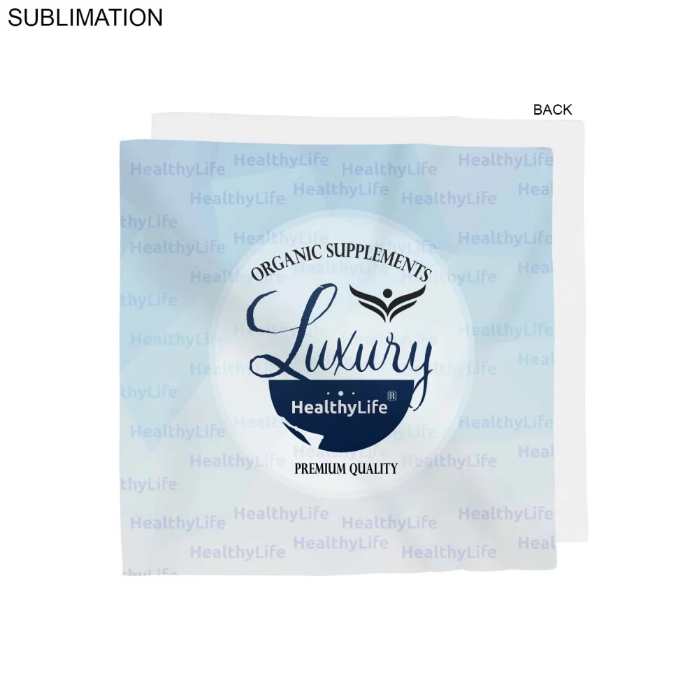 Bandana surdimensionné fabriqué localement, 27x27, sublimé sur un côté de bord à bord.