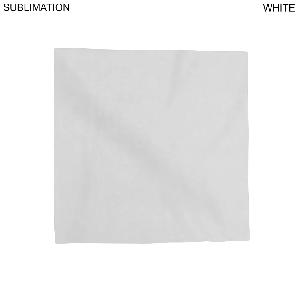 Bandana surdimensionné fabriqué localement, 27x27, sublimé sur un côté de bord à bord.