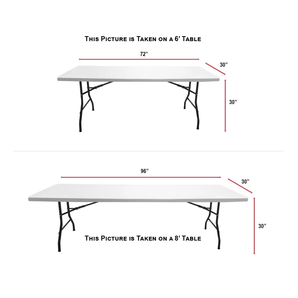 Sublimated Convertible Table Cloth, Converts from 8' to 6', Drape style, 4 sided, Closed back