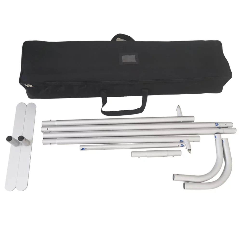 2'W x 78"H EuroFit Straight Wall Hardware Only, Frame and Carry Case. Graphics are not included